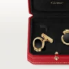 Butoni Panthere De Cartier – Aur galben, onix, tsavorite și lac negru – Cartier
