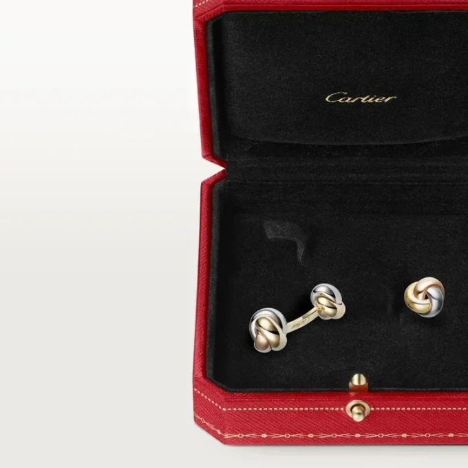 Butoni Trinity – Aur galben, roz și alb – Cartier Butoni Trinity – Aur galben, roz și alb – Cartier
