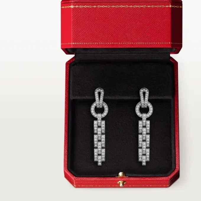Cercei Agrafe – Aur alb, Diamante – Cartier Cercei Agrafe – Aur alb, Diamante – Cartier