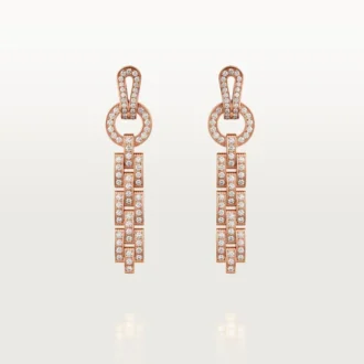 Cercei Agrafe – Aur roz, Diamante – Cartier
