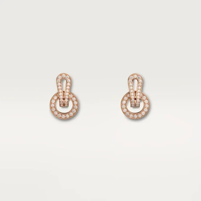 Cercei Agrafe – Aur roz, Diamante – Cartier Cercei Agrafe – Aur roz, Diamante – Cartier
