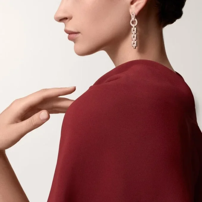 Cercei Agrafe – Aur roz, Diamante – Cartier Cercei Agrafe – Aur roz, Diamante – Cartier