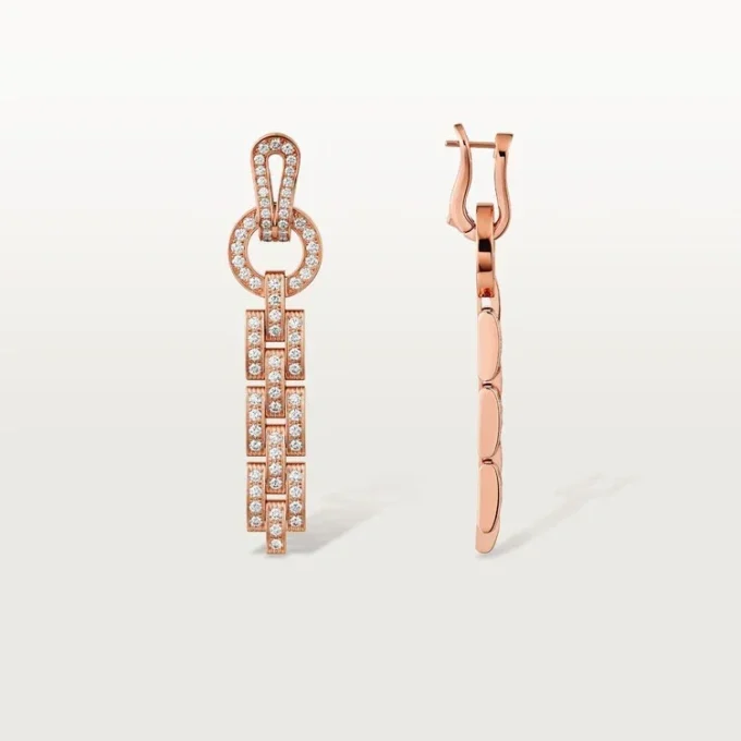 Cercei Agrafe – Aur roz, Diamante – Cartier Cercei Agrafe – Aur roz, Diamante – Cartier
