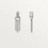 Cercei Agrafe, diamante tăiate în stil briliant, pavate Cercei Agrafe, diamante tăiate în stil briliant, pavate