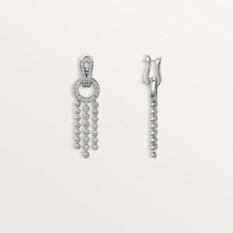 Cercei Agrafe, diamante tăiate în stil briliant, pavate