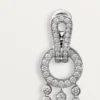 Cercei Agrafe, diamante tăiate în stil briliant, pavate Cercei Agrafe, diamante tăiate în stil briliant, pavate