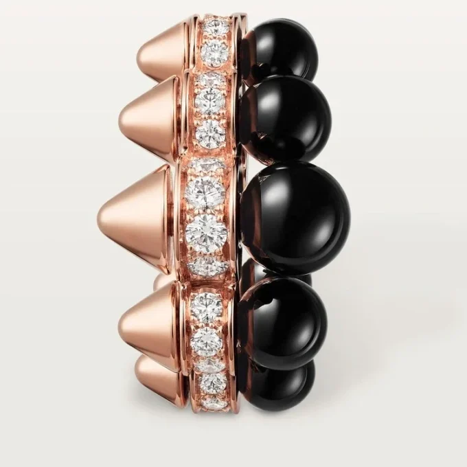 Cercei Clash De Cartier, onix, model extra-mare, diamante