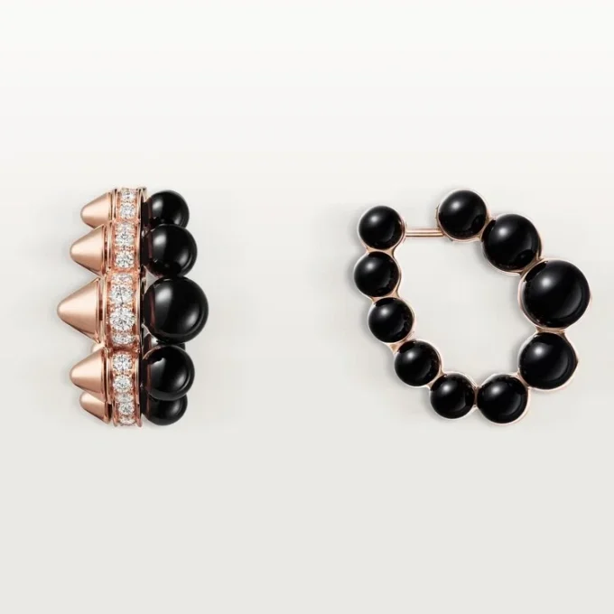 Cercei Clash De Cartier, onix, model extra-mare, diamante