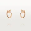 Cercei cu diamante Juste Un Clou, aur roz | Cartier SUA