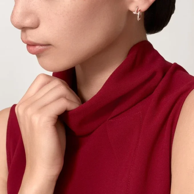 Cercei cu diamante Juste Un Clou, aur roz | Cartier SUA