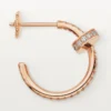Cercei cu diamante Juste Un Clou, aur roz | Cartier SUA