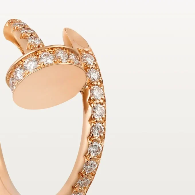 Cercei cu diamante Juste Un Clou, aur roz | Cartier SUA