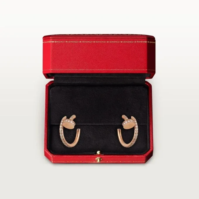 Cercei cu diamante Juste Un Clou, aur roz | Cartier SUA