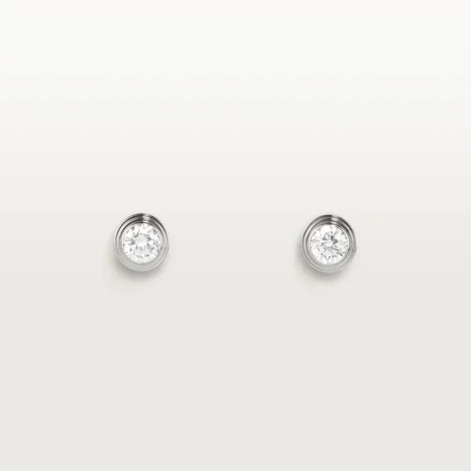 Cercei Diamants Legers, Mm – Aur alb, Diamante – Cartier