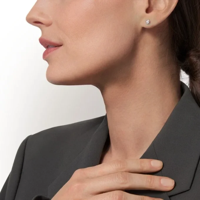 Cercei Diamants Legers, Mm – Aur alb, Diamante – Cartier