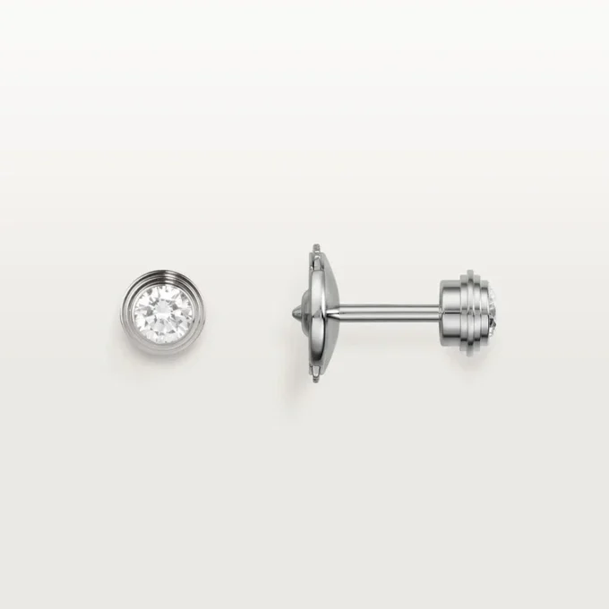 Cercei Diamants Legers, Mm – Aur alb, Diamante – Cartier