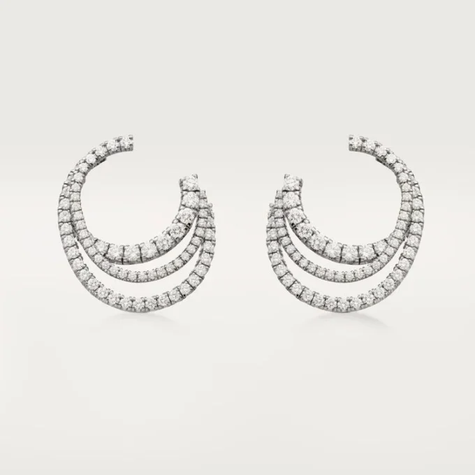 Cercei Etincelle De Cartier – Aur alb, Diamante – Cartier