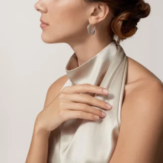 Cercei Etincelle De Cartier – Aur alb, Diamante – Cartier