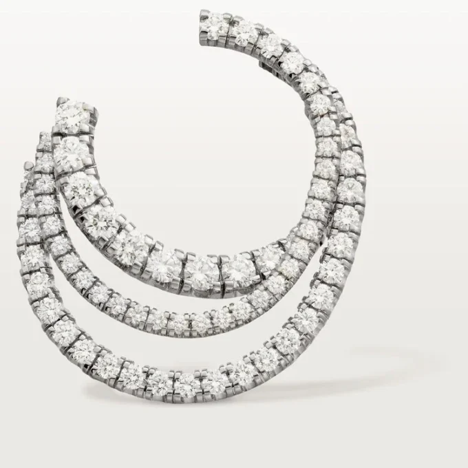 Cercei Etincelle De Cartier – Aur alb, Diamante – Cartier