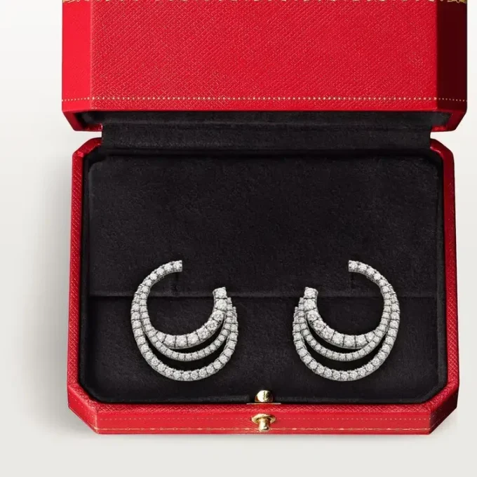 Cercei Etincelle De Cartier – Aur alb, Diamante – Cartier