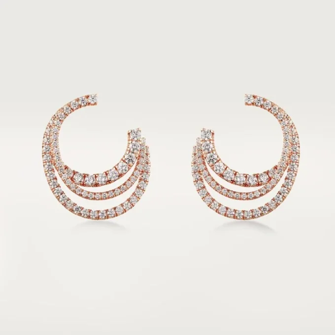 Cercei Etincelle De Cartier – Aur roz, diamante – Cartier