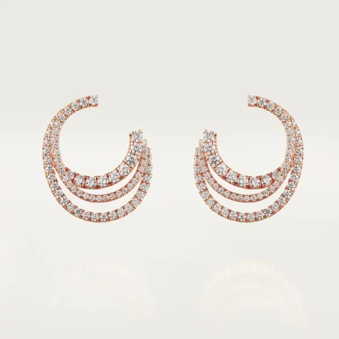 Cercei Etincelle De Cartier – Aur roz, diamante – Cartier