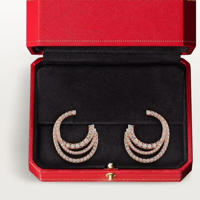 Cercei Etincelle De Cartier – Aur roz, diamante – Cartier
