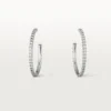 Cercei Etincelle De Cartier, model mediu – aur alb, diamante – Cartier