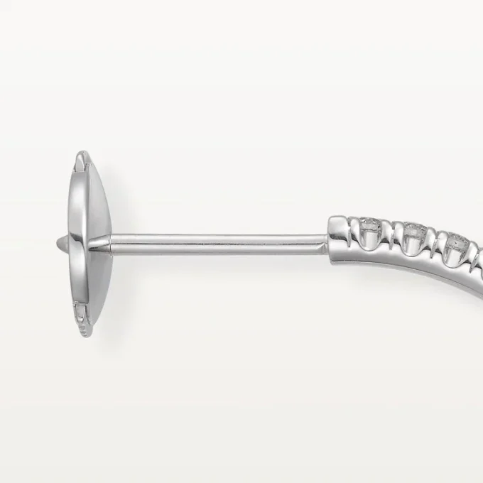 Cercei Etincelle De Cartier, model mediu – aur alb, diamante – Cartier