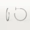 Cercei Etincelle De Cartier, model mediu – aur alb, diamante – Cartier