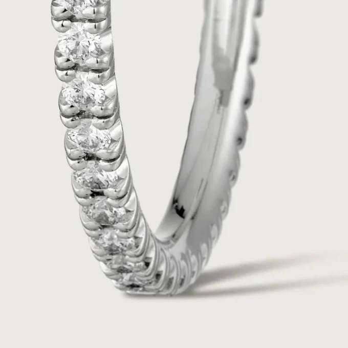 Cercei Etincelle De Cartier, model mediu – aur alb, diamante – Cartier