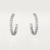 Cercei Etincelle De Cartier, model mic – aur alb, diamante – Cartier