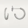 Cercei Etincelle De Cartier, model mic – aur alb, diamante – Cartier