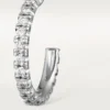 Cercei Etincelle De Cartier, model mic – aur alb, diamante – Cartier