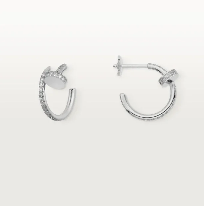 Cercei Juste Un Clou – Aur alb, diamante – Cartier