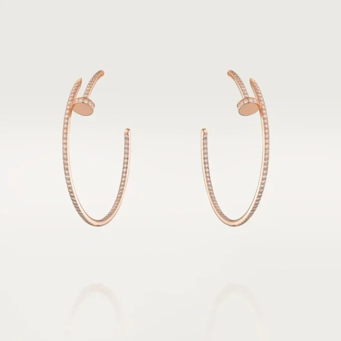 Cercei Juste Un Clou – Aur roz, Diamante – Cartier