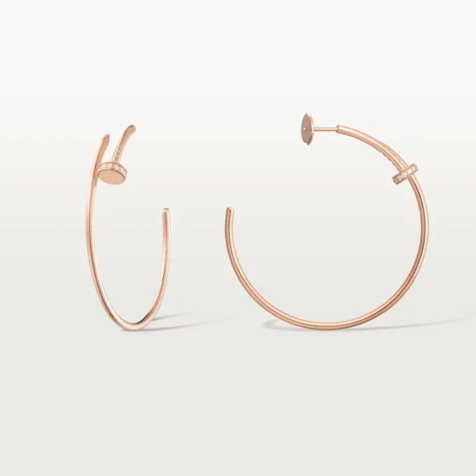 Cercei Juste Un Clou – Aur roz, Diamante – Cartier
