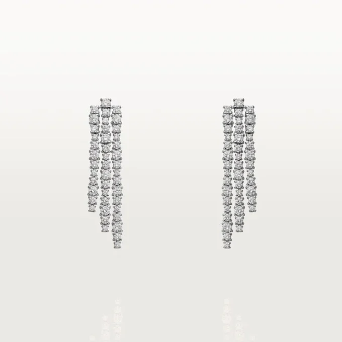 Cercei Lignes Essentielles, diamante tăiate în stil briliant