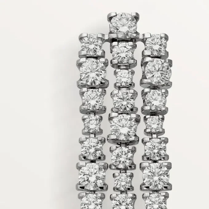 Cercei Lignes Essentielles, diamante tăiate în stil briliant
