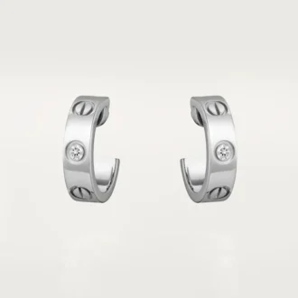 Cercei Love, 2 diamante – Aur alb, Diamante – Cartier