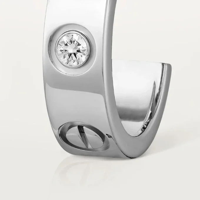 Cercei Love, 2 diamante – Aur alb, Diamante – Cartier