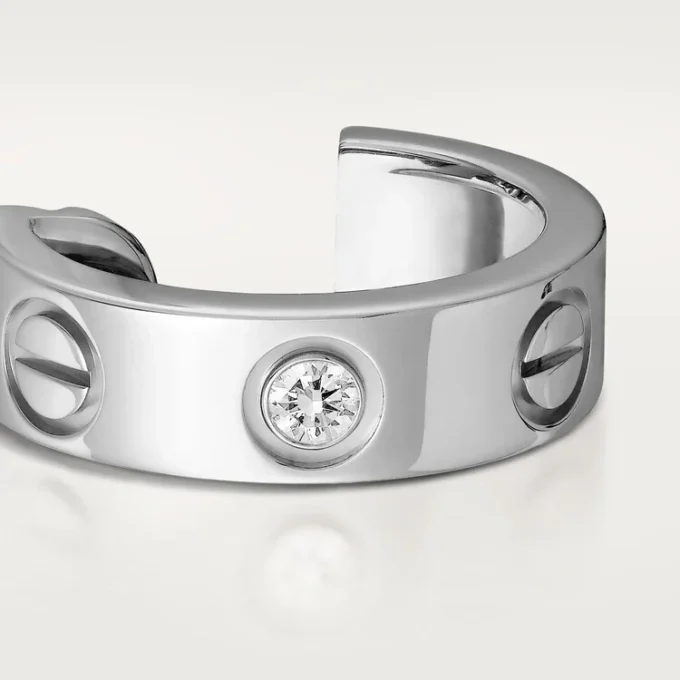 Cercei Love, 2 diamante – Aur alb, Diamante – Cartier