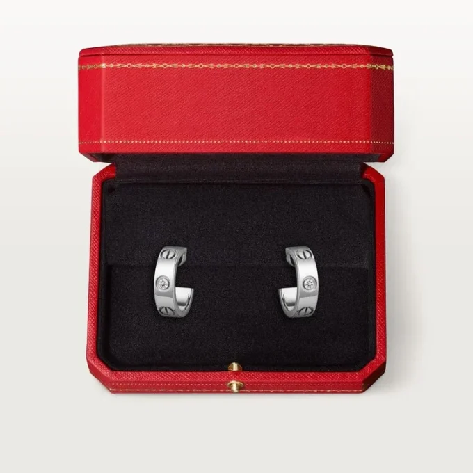Cercei Love, 2 diamante – Aur alb, Diamante – Cartier