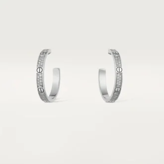 Cercei Love – Aur alb, Diamante – Cartier