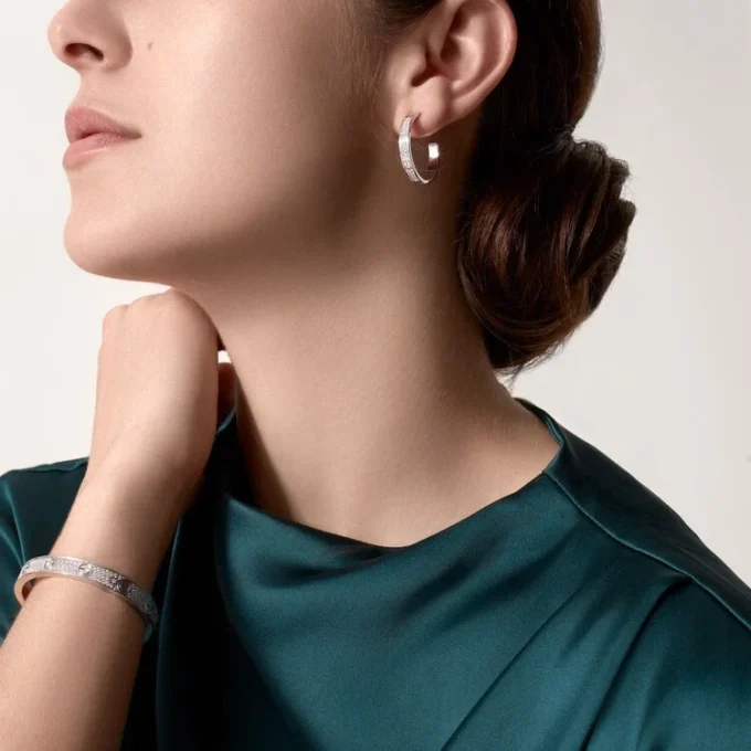 Cercei Love – Aur alb, Diamante – Cartier