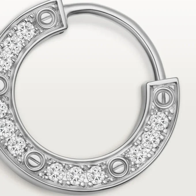 Cercei Love – Aur alb, diamante – Cartier