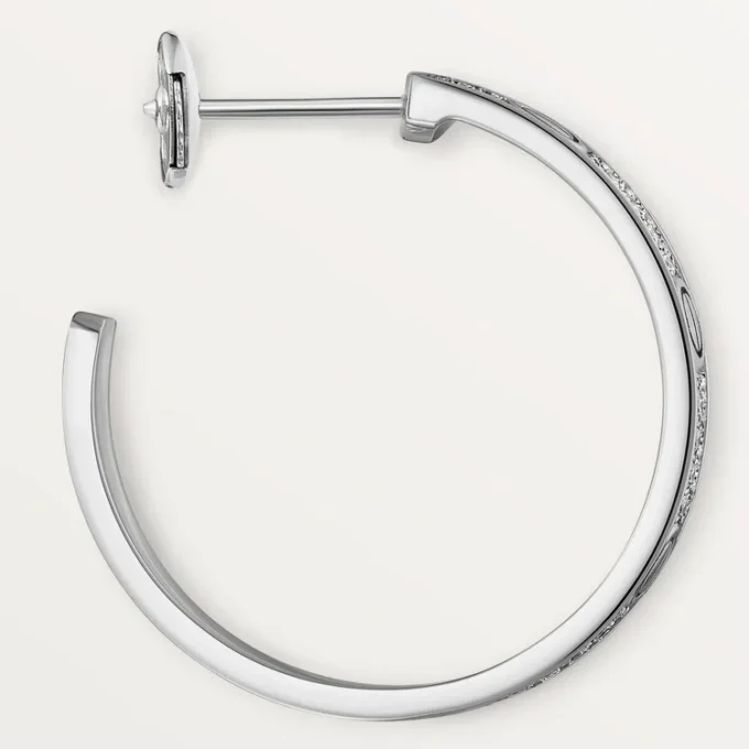 Cercei Love – Aur alb, Diamante – Cartier