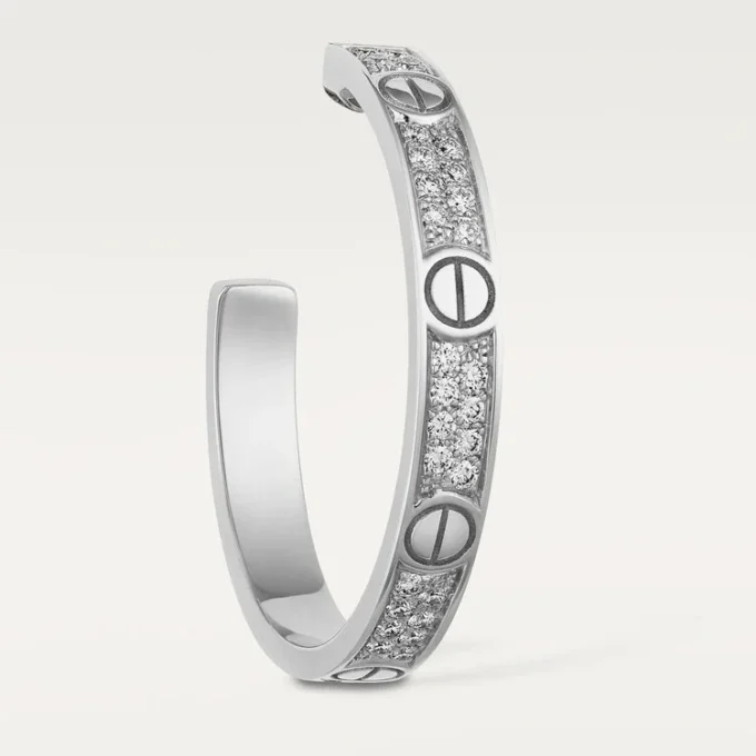 Cercei Love – Aur alb, Diamante – Cartier