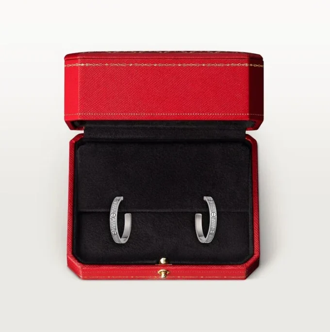 Cercei Love – Aur alb, Diamante – Cartier