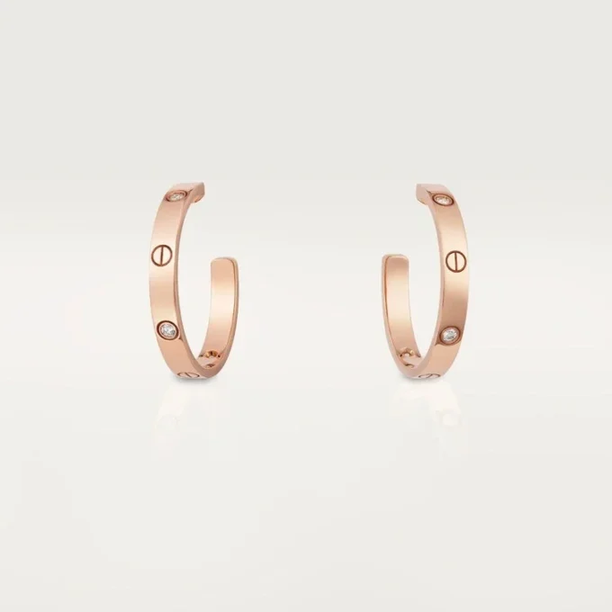 Cercei Love – Aur roz, Diamante – Cartier